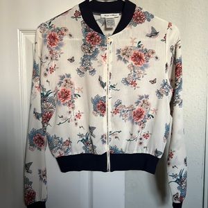 Floral bomber jacket